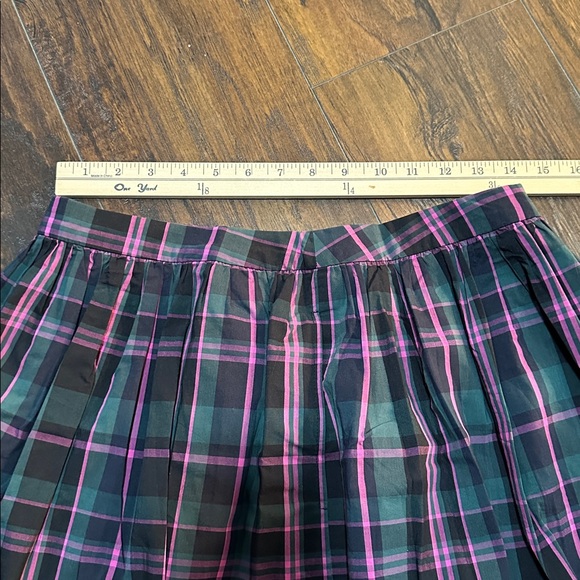1901 Tartan Skirt Washed Faded Effect with Dotted Tulle Slip and Pockets SIZE M - Picture 9 of 13